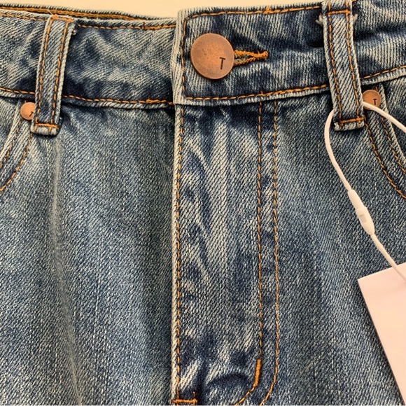 TOBI Womens Size 25 Denim Mini Skirt Blue Medium Wash NWT - Picture 4 of 9